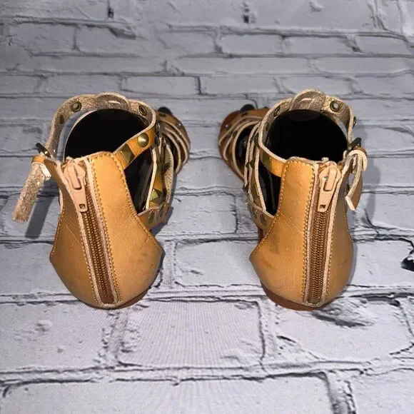 Aldo Studded Strap Leather Sandal Size 8 - Picture 4 of 6